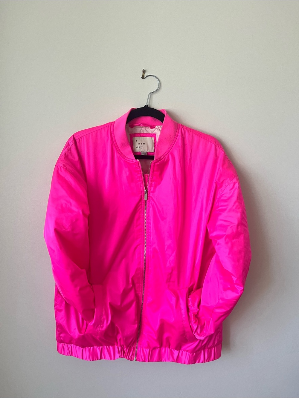 a new day Neon Pink Bomber Jacket